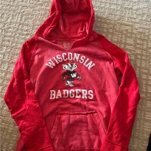 Original Retro Brand Red Wisconsin Badgers Hoodie